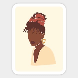 Beautiful Women Mid Century Illustration Sticker